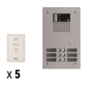 Kit portier collectif GKAML62 5 appels audio mains-libres 2 fils - Golmar Bitron Video