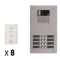 Kit portier collectif GKAML62 8 appels audio mains-libres 2 fils - Golmar Bitron Video