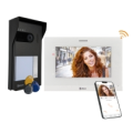 Visiophone connecté Wifi blanc Golmar SOUL écran 7 pouces 2 fils 1 appel