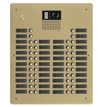 Platine aluminium haut-risque vidéo 4 rangées 44 boutons champagne