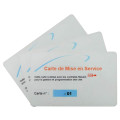 Lot de 3 cartes de mise en service