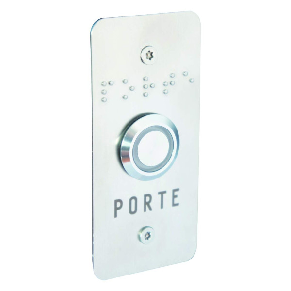Bouton poussoir éclairé encastré t xbp no/nfe inox complet