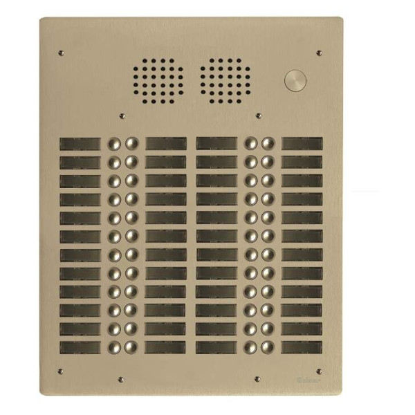 Platine aluminium haut-risque audio 4 rangées 48 boutons champagne