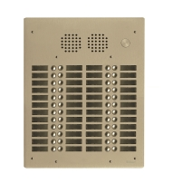Platine aluminium haut-risque audio 4 rangées 48 boutons champagne