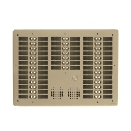 Platine aluminium haut-risque audio 6 rangées 66 boutons champagne