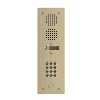 Platine aluminium haut-risque audio 1 rangée avec clavier, 1 bouton champagne