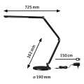 As flexbar led lampe bureau 3step noir tunw grd 10,6w câble 1,50m