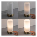 Lampe à poser pinja max,1x20w e14 blanc/laiton br 230 v métal/verre
