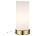 Lampe à poser pinja max,1x20w e14 blanc/laiton br 230 v métal/verre