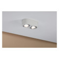 Plafonnier LED Blanc Dépoli Aluminium Brossé 2 Flammes 9,5 W Argun Paulmann