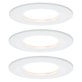 Kit de 3 Spots LED Blanc 6,5 W Fixe Coin Nova Paulmann – Rond – Encastré