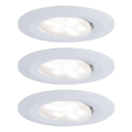 Paulmann kit 3 Spots encastrés LED Calla rond 5,5W  40 0k Blanc dépoli orientable