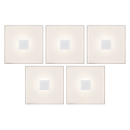 Lumitiles basic set square 10x10cm 5x0,8w 2700k 12v blanc syn/alu