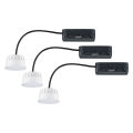 Enc choose lot 3 coin whiteswitch led 3x6,5w 620lm 2700k 51mm synthétique