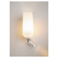 Quadrass spot, applique intérieure, liseuse, blanc, e27, max 40w, led 2w, 3000k