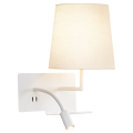 Somnila flex, applique intérieure, liseuse, version droite, blanc, led, 3w, 3000k, avec port usb