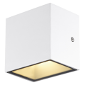 Sitra cube, applique extérieure, s, simple, blanc, led, 6,2w, 3000k/4000k, ip44, cct switch