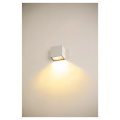 Sitra cube, applique extérieure, s, simple, blanc, led, 6,2w, 3000k/4000k, ip44, cct switch