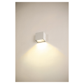 Sitra cube, applique extérieure, s, simple, blanc, led, 6,2w, 3000k/4000k, ip44, cct switch