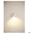 Sitra cube, applique extérieure, s, simple, blanc, led, 6,2w, 3000k/4000k, ip44, cct switch