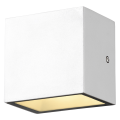 Sitra cube, applique extérieure, s, simple, blanc, led, 6,2w, 3000k/4000k, ip44, cct switch
