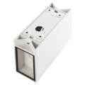 Quad 2 xl. applique. carrée. blanche. led. 2x3.2w. 3000k. up-down. ip44