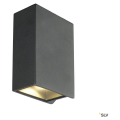 Quad 2 xl. applique. carrée. anthracite. led. 2x3.2w. 3000k. up-down. ip44