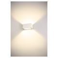 Sitra cube, applique extérieure, m, up/down, blanc, led, 14w, 3000k/4000k, ip44, cct switch