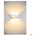 Sitra cube, applique extérieure, m, up/down, blanc, led, 14w, 3000k/4000k, ip44, cct switch