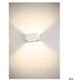 Sitra cube, applique extérieure, m, up/down, blanc, led, 14w, 3000k/4000k, ip44, cct switch