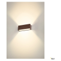 Sitra cube, applique extérieure, l, up/down, rouille, led, 24w, 3000k/4000k, ip44, cct switch