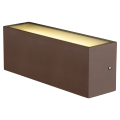 Sitra cube, applique extérieure, l, up/down, rouille, led, 24w, 3000k/4000k, ip44, cct switch