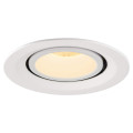 Numinos® gimble m, encastré de plafond intérieur, 55°, blanc, led, 17,5w, 3000k