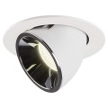 Numinos® gimble l, encastré de plafond intérieur, 55°, blanc/chrome, led, 25,4w, 4000k
