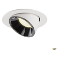 Numinos® gimble l, encastré de plafond intérieur, 55°, blanc/chrome, led, 25,4w, 4000k
