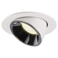 Numinos® gimble l, encastré de plafond intérieur, 55°, blanc/chrome, led, 25,4w, 4000k