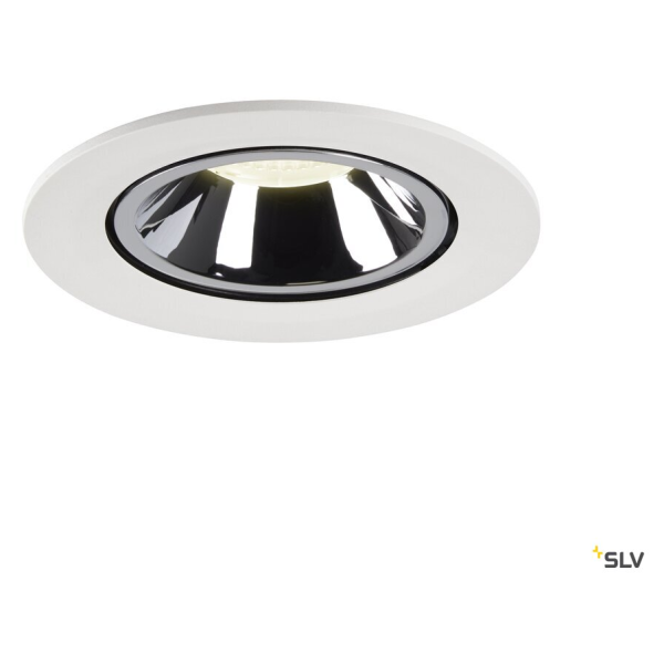 Numinos® gimble l, encastré de plafond intérieur, 55°, blanc/chrome, led, 25,4w, 4000k
