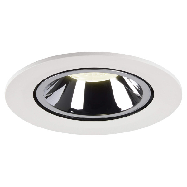 Numinos® gimble l, encastré de plafond intérieur, 55°, blanc/chrome, led, 25,4w, 4000k