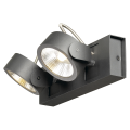 SLV by Declic KALU LED 2 applique/plafonnier, noir, LED 34W, 3000K, 60°