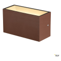 Sitra cube, applique extérieure, m, up/down, rouille, led, 14w, 3000k/4000k, ip44, cct switch