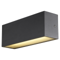 Sitra cube, applique extérieure, l, up/down, anthracite, led, 24w, 3000k/4000k, ip44, cct switch