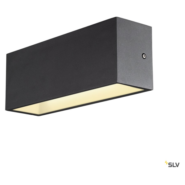Sitra cube, applique extérieure, l, up/down, anthracite, led, 24w, 3000k/4000k, ip44, cct switch