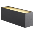 Sitra cube, applique extérieure, l, up/down, anthracite, led, 24w, 3000k/4000k, ip44, cct switch