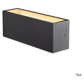 Sitra cube, applique extérieure, l, up/down, anthracite, led, 24w, 3000k/4000k, ip44, cct switch