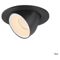 Numinos® gimble s, encastré de plafond intérieur, 55°, noir/blanc, led, 8,6w, 2700k