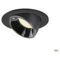 Numinos® gimble l, encastré de plafond intérieur, 20°, noir/chrome, led, 25,4w, 4000k