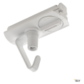 Adaptateur pour rail 1 allumage 230V, blanc, électrique, crochets inclus