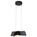 Wave pendant. suspension. noir. led 8.6w 3000k avec patère