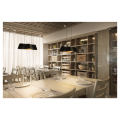 Wave pendant. suspension. noir. led 8.6w 3000k avec patère