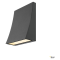 SLV by Declic DELWA WIDE LED, applique extérieure, noir, LED 10W 3000K, 100°, IP44